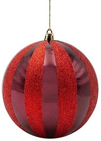 Χριστουγεννιάτικες Μπάλες Glitter (Σετ 2Τμχ) 600-47961 12cm Red