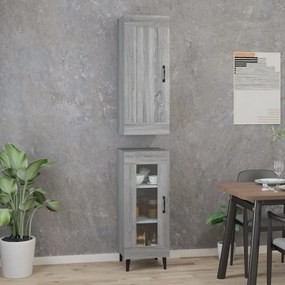 vidaXL Ντουλάπι Γκρι Sonoma 35 x 34 x 180 εκ. από Επεξεργασμένο Ξύλο