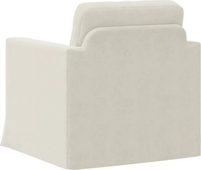 vidaXL Καναπές Κρεμ 78 x 78 x 80 εκ. Βελούδο
