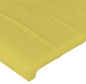 Κεφαλάρι Κρεβατιού LED Πράσινο 103x16x78/88 εκ. Υφασμάτινο - Πράσινο