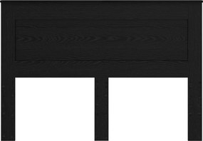 vidaXL Κεφαλάρι με κεφαλάρι Μαύρη Οξυά 140 cm Επεξεργασμένο ξύλο