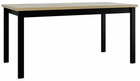 Τραπέζι Victorville 177, Μαύρο, Sonoma οξιά, 78x90x160cm, 41 kg, Επιμήκυνση, Πλαστικοποιημένη μοριοσανίδα, Ξύλο, Μερικώς συναρμολογημένο, Ξύλο: Οξιά