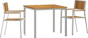 vidaXL Σετ Εξωτερικής Τραπέζης 3 τμχ. 90 x 90 x 75 cm