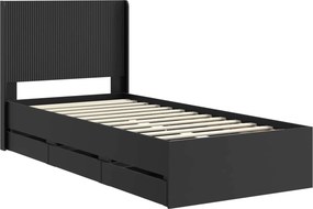 vidaXL Καλάθι με αποθήκη και κεφαλάρι Μαύρο 75 x 190 cm