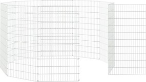 vidaXL Περίφραξη Ζώων Ελεύθερης Βοσκής 10 Πάνελ 54x100εκ. Γαλβ. Σίδερο