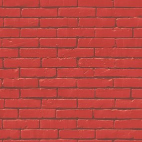 Ταπετσαρία Τοίχου Brick Wall Red