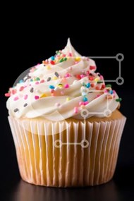 Intra Συλλεκτικό Ξύλινο Παζλ Plywood  4mm - Λαχταριστό Cupcake με Πασπαλίσματα Σε Ξύλινο Κουτί - Διαστάσεις: 10x10 cm – 25 κομμάτια