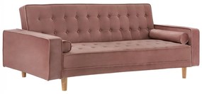 SOFA-BED SALVADOR  VELVET DUSTY PINK 224X88X84cm.