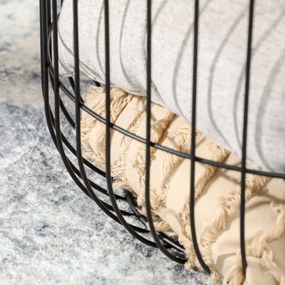 HOMCOM Σετ 2 βοηθητικών τραπεζιών σε σκανδιναβικό στυλ, με αποθηκευτικό χώρο, στοιβαζόμενα, Μαύρο