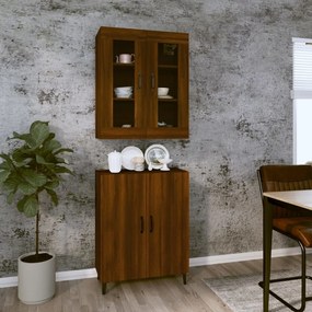 vidaXL Ντουλάπι Καφέ Δρυς 69,5 x 34 x 180 εκ. από Επεξεργασμένο Ξύλο