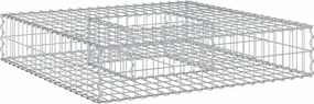 vidaXL Ανασηκωμένο κρεβάτι gabion Ασημί