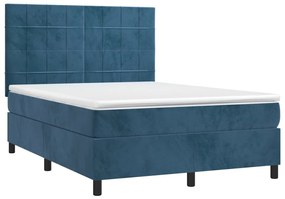 ΚΡΕΒΑΤΙ BOXSPRING ΜΕ ΣΤΡΩΜΑ ΣΚΟΥΡΟ ΜΠΛΕ 140X200 ΕΚ. ΒΕΛΟΥΔΙΝΟ 3143029