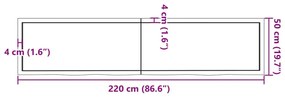 ΡΑΦΙ ΤΟΙΧΟΥ ΑΝΟΙΧΤΟ ΚΑΦΕ 220X50X4 ΕΚ. ΕΠΕΞΕΡΓ. ΜΑΣΙΦ ΞΥΛΟ ΔΡΥΟΣ 363736