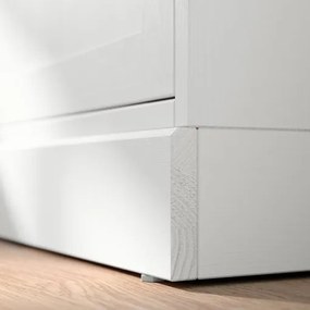 HAVSTA σύνθεση αποθήκευσης με συρόμενες γυάλινες πόρτες, 121x47x212 cm 395.347.61
