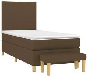 ΚΡΕΒΑΤΙ BOXSPRING ΜΕ ΣΤΡΩΜΑ ΣΚΟΥΡΟ ΚΑΦΕ 90X190 ΕΚ. ΥΦΑΣΜΑΤΙΝΟ 3136960