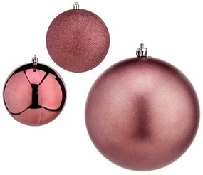 Σετ Χριστουγεννιάτικες Μπάλες Krist+ Ροζ Πλαστική ύλη Ø 12 cm (x6)