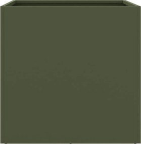 vidaXL Ζαρντινιέρα Λαδί 42x40x39 εκ. από Χάλυβα