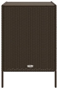 vidaXL Ντουλάπι Αποθήκευσης Κήπου Καφέ 55x59x80 εκ. Συνθετικό Ρατάν