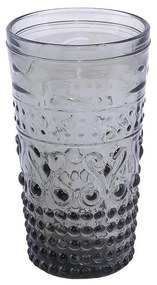 Ποτήρια Νερού Ανάγλυφα Oxford (Σετ 6τμχ) Hoc1009 Grey Espiel Glass