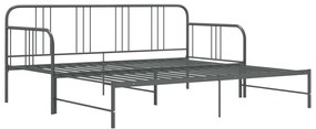 Πλαίσιο για Καναπέ - Κρεβάτι Γκρι 90 x 200 εκ. Μεταλλικό - Γκρι
