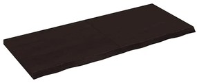 vidaXL Ράφι Τοίχου Σκούρο Καφέ 120x50x(2-4) εκ. Επεξ. Μασίφ Ξύλο Δρυός