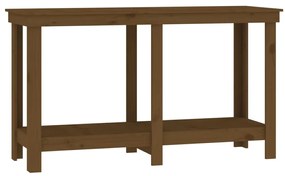 vidaXL Πάγκος Εργασίας Μελί Καφέ 140 x 50 x 80 εκ. Μασίφ Ξύλο Πεύκο