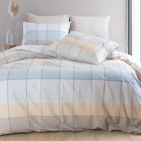 Σεντόνια Μονά (Σετ) Rythmos Next Colette Grey/Blue Γαλάζιο ΧΩΡΙΣ ΛΑΣΤΙΧΟ 160x260