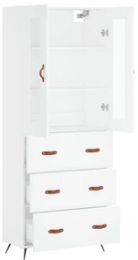 vidaXL Ντουλάπι Λευκό 69,5x34x180 εκ. από Επεξεργασμένο Ξύλο