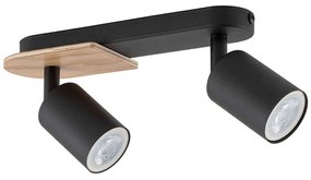 Φωτιστικό Οροφής - Σποτ Cover Wood 4674 2xGU10 10W 35x14cm Black TK Lighting