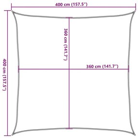 Πανί Σκίασης Μαύρο 4 x 4 μ. από HDPE 160 γρ./μ²  - Μαύρο