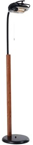 Φωτιστικό Δαπέδου 534LUN5523 Φ30x150cm 1xE27 40W Walnut-Black Opviq