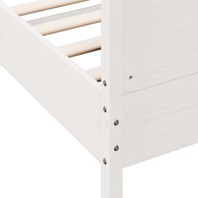 vidaXL Σκελετός Κρεβατιού Χωρίς Στρώμα Λευκό 100x200 εκ. Μασίφ Πεύκο