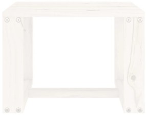 Βοηθητικό Τραπέζι Κήπου Λευκό 40x38x28,5 εκ. Μασίφ Ξύλο Πεύκου - Λευκό