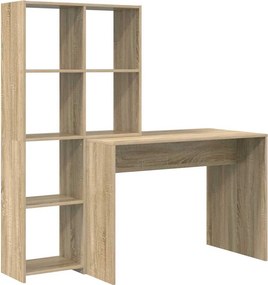 vidaXL Γραφείο Δρύς Sonoma 138,5 x 55 x 143 εκ Επεξεργασμένο ξύλο