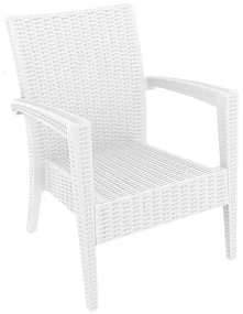 Siesta   Pacific/P White* Armchair  metax-01-00-0687 διάστ.76.0000 x 72.0000 x 89.0000