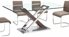 Έπιπλο Εισόδου DKD Home Decor Διαφανές Ασημί Σκούρο καφέ 120 x 40 x 75 cm