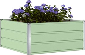 vidaXL Γλάστρα Παστέλ Πράσινο 100 x 100 x 45 cm Ατσάλι