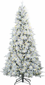vidaXL Τεχνητό Χριστουγεννιάτικο Δέντρο με Άξονα με βάση Λευκό 180 cm