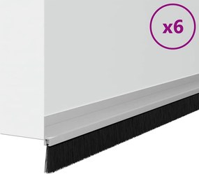 vidaXL Αυτοκόλλητες σφραγίδες πόρτας 6 pcs Ασημί 100 cm