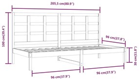 ΚΑΝΑΠΕΣ ΚΡΕΒΑΤΙ ΛΕΥΚΟΣ 90 X 200 ΕΚ. ΑΠΟ ΜΑΣΙΦ ΞΥΛΟ ΠΕΥΚΟΥ 3107906