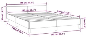 ΠΛΑΙΣΙΟ ΚΡΕΒΑΤΙΟΥ ΜΕ ΚΕΦΑΛΑΡΙ ΑΝ. ΓΚΡΙ 140X190 ΕΚ. ΒΕΛΟΥΔΙΝΟ 347567