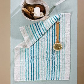 Πατάκι Μπάνιου Peyton 19 Ecru-Turquoise Kentia 70Χ110 100% Cotton