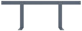 vidaXL Πλάτη για Καναπέ Παλέτας Ανοιχτό Γκρι 110 εκ. Σιδερένια