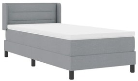 vidaXL Κρεβάτι box spring με στρώμα Ανοιχτό γκρι 100 x 200 cm