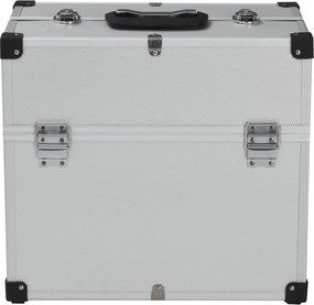 vidaXL Εργαλειοθήκη Ασημί 38 x 22,5 x 34 εκ. Αλουμινίου