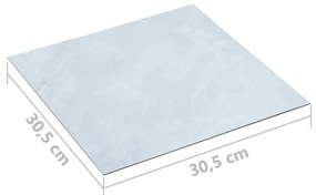 Δάπεδο Αυτοκόλλητο Λευκό με Όψη Μαρμάρου 5,11 μ² από PVC - Λευκό