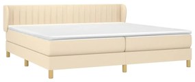 ΚΡΕΒΑΤΙ BOXSPRING ΜΕ ΣΤΡΩΜΑ ΚΡΕΜ 200X200 ΕΚ. ΥΦΑΣΜΑΤΙΝΟ 3126994