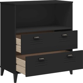vidaXL Βιβλιοθήκη VIKEN Μαύρη 80x40x90 εκ. από Επεξεργασμένο Ξύλο
