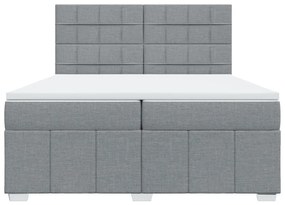 ΚΡΕΒΑΤΙ BOXSPRING ΜΕ ΣΤΡΩΜΑ ΑΝΟΙΧΤΟ ΓΚΡΙ 200X200 ΕΚ. ΥΦΑΣΜΑΤΙΝΟ 3291775