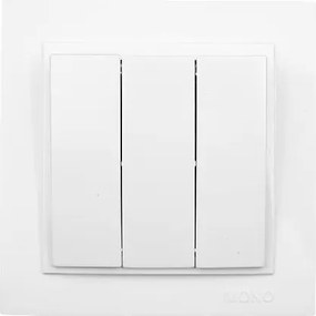 Διακόπτης τριπλός Mono Electric λευκό σειρά Despina
